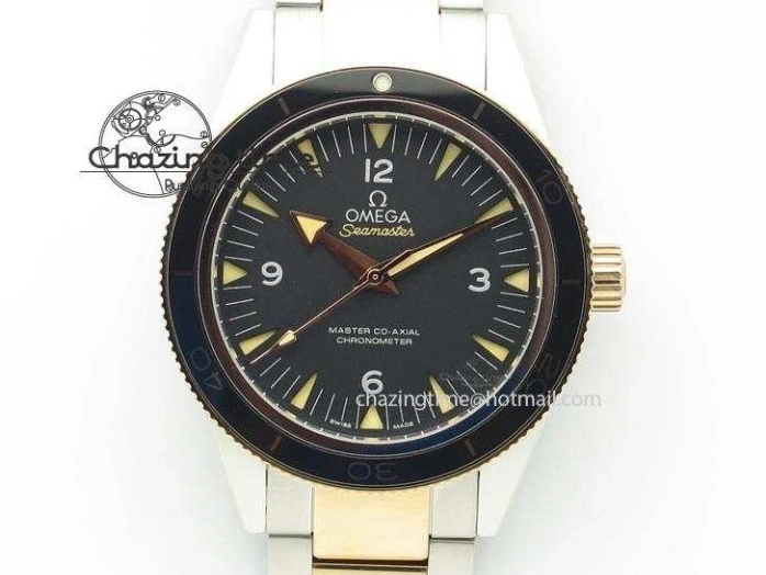 0328 Planet Ocean 600M Chrono SS VRF 1:1 Best Edition Black Bezel Blue Dial on RG SS Bracelet A Affordable 7648